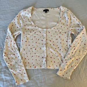 Jcrew ribbed cardigan shirt - medium - never worn!